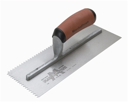 MT771SD Marshalltown 11 X 4 1/2 Notched Trowel-3/16 X 5/32 'V' w/Curved DuraSoft® Handle