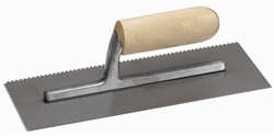 MT970 Marshalltown 11 X 4 1/2 Notched Trowel-1/2 X 15/32 'V' w/Wood Handle