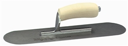 MTMSP16 Marshalltown 16 X 4 1/2" High Carbon Steel Pool Trowel w/Curved Wood Handle