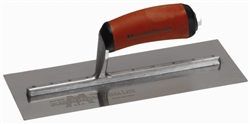 MTMXS2SSD Marshalltown 11 1/2  X 4 1/2" Bright Stainless Steel Finishing Trowel with DuraSoft® Handle