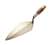 RT316 10 W Rose 10" Narrow London Brick Trowel with Leather Handle 4-1/2” Heel