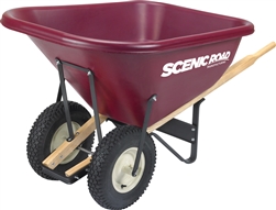 SCM10-2K Scenic Road 10 Cf Wheelbarrow w/Dual Knobby Tire