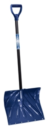 UT79753 D-Handle Poly Snow Shovel/Pusher 18” X 13-1/2” Blade W/Steel Wear Strip Sold In Packs Of 10