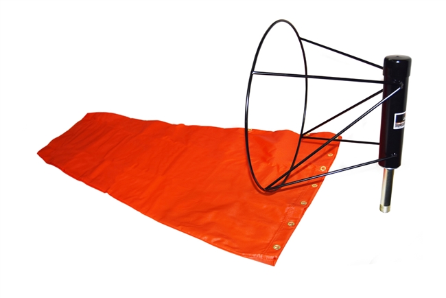 18" x 48" Orange Windsock and Ball Bearing Frame Combo