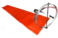 13 inch x 54 inch Orange Windsock With Aluminum Windsock Frame