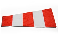 18" x 60" Orange And White Windsock