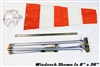 18" x 60" Tripod Mount Orange And White Windsock Kit