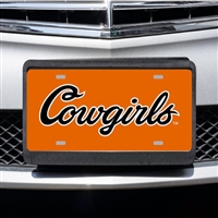 OSU Cowgirls Script License Plate