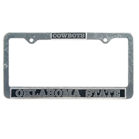 Cowboys Pewter License Plate Frame