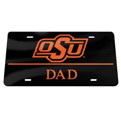 Black OSU Brand/DAD License Plate