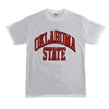 Oklahoma State White Full Arch T-Shirt