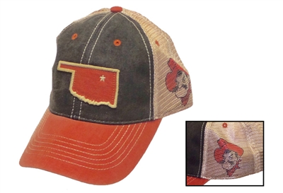 OSU State Outline Trucker Hat