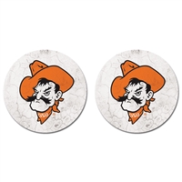 OSU Pistol Pete Car Coasters 2-Pack