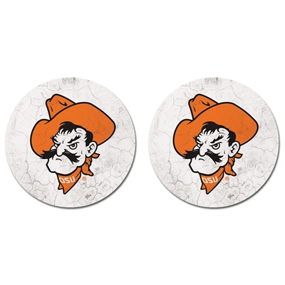 OSU Pistol Pete Car Coasters 2-Pack