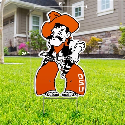 OSU FULL BODY PISTOL PETE YARD SIGN