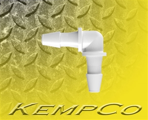 1/8" Hose-Barb Elbow Connectors - Natural Polypropylene