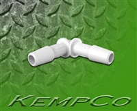 3/16" Hose-Barb Elbow Connectors - Natural Kynar