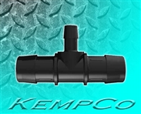1" to 1/2" Reduction T (TEE) Connector - Glass Fiber Black Nylon