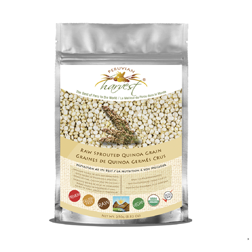 Raw Sprouted Quinoa Grain (Organic) 250 g. - Peruvian Harvest