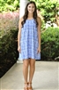 Maggie Tank Dress- Blue/White