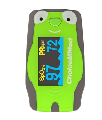 Pediatric Fingertip Pulse Oximeter green frog