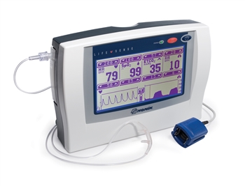 LifeSense Tabletop ETCO2 Monitor with Finger Clip Sensor