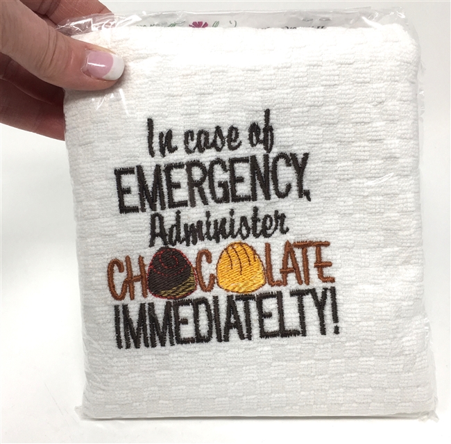 Aunt Nettie's "In case of EMERGENCY..." Towel