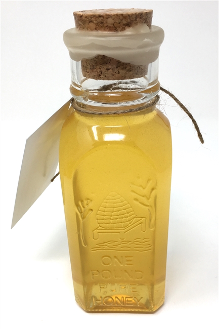 1 Pound Corked Raw Honey Glass Bottle from Bill's Bees