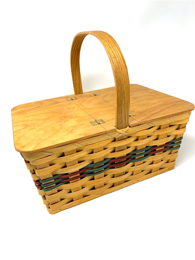 Amish Made Square Sewing Basket