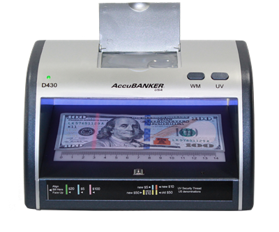 AccuBanker LED430 - Counterfeit Bill/ Document Validator with Magnifier