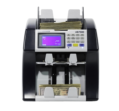 AccuBanker AB7500 - Dual-Pocket Mixed Bill Value Counter