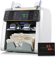 Kolibri Signature 2-Pocket Mixed Bill Counter, Sorter & Reader