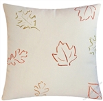brown/orange leaves of fall throw pillow cover