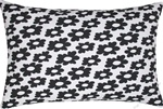 white/black wildflower decorative throw pillow cover