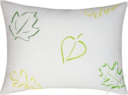 green/yellow leaves of spring throw pillow cover