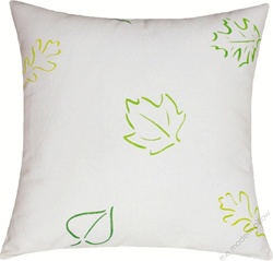 green/yellow leaves of spring decorative throw pillow cover