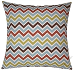 stone blue chevron  zig zag stripe throw pillow cover