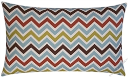 stone blue chevron zig zag stripe throw pillow cover