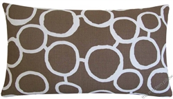 light brown/white freehand decorative throw pillow cover