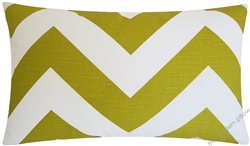 aartist green chevron zig zag decorative throw pillow cover