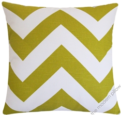 artist green chevron zig zag decorative throw pillow cover