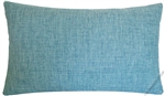 aqua blue cosmo linen decorative throw pillow cover