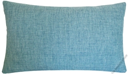 aqua blue cosmo linen decorative throw pillow cover