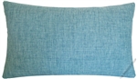 aqua blue cosmo linen decorative throw pillow cover