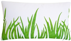 green grasses decorative throw pillow cover