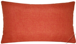 orange cosmo linen decorative throw pillow cover