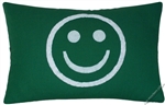 green white smiley decorative throw pillow cover