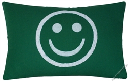 green white smiley decorative throw pillow cover
