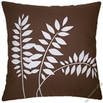 chocolate brown wheat decorative throw pillow cover
