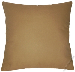 caramel brown solid cotton decorative throw pillow cover